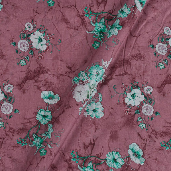 Super Fine Cotton (Mul Type) Dusty Rose Colour Premium Digital Floral Print Fabric freeshipping - SourceItRight