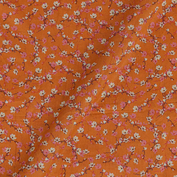 Cotton Mal [80 x 120] Peach Orange Colour Floral Jaal Print 43 Inches Width Fabric freeshipping - SourceItRight
