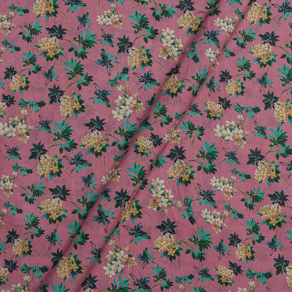 Cotton Mul [80 x 120] Dusty Pink Colour Floral Print 43 Inches Width Fabric freeshipping - SourceItRight