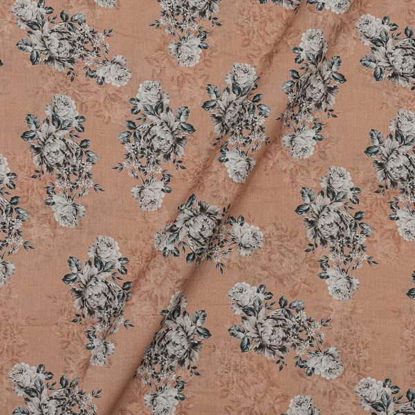 Cotton Mul [80 x 120] Dusty Coral Colour Floral Print 42 Inches Width Fabric cut of 0.75 Meter freeshipping - SourceItRight