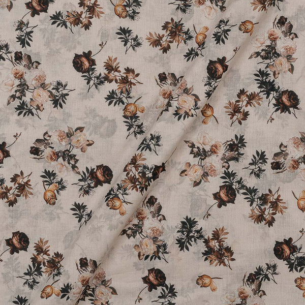 Cotton Mal [80 x 120] Butterscotch Colour Floral Print 42 Inches Width Fabric freeshipping - SourceItRight