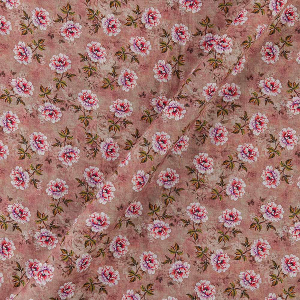 Super Fine Cotton (Mul Type) Ginger Colour Premium Digital Floral Print Fabric Online 2151PX