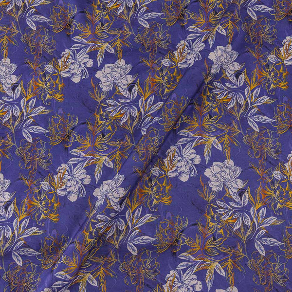 Modal Satin Purple Blue Colour Floral Print 43 Inches Width Fabric freeshipping - SourceItRight