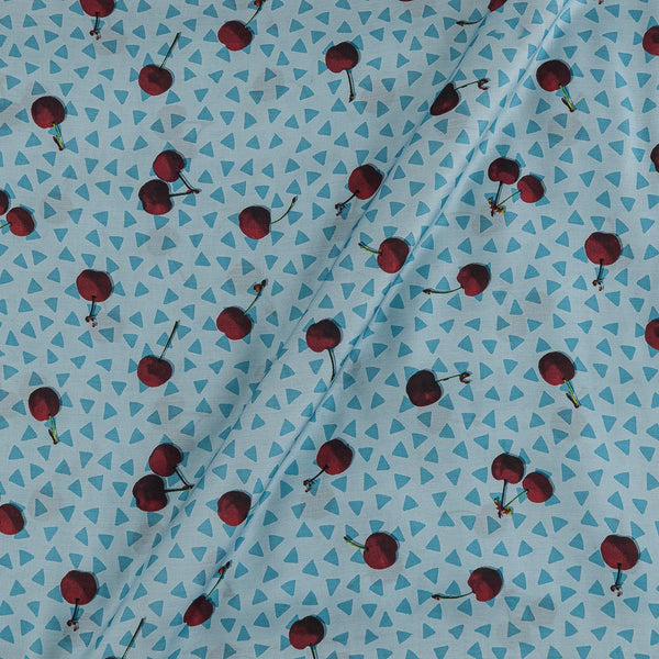 Modal Satin Baby Blue Colour Geometric Print 43 Inches Width Fabric freeshipping - SourceItRight
