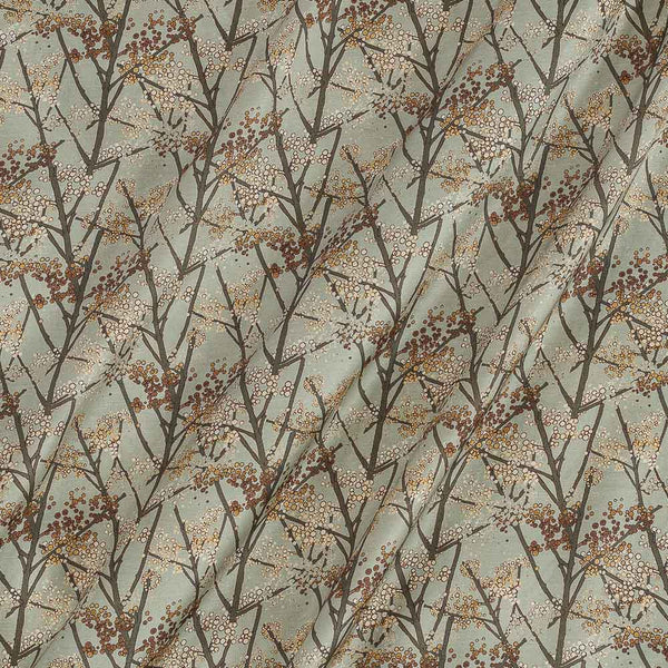 Modal Satin Pale Green Colour Floral Print Fabric freeshipping - SourceItRight