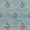 Buy Golden Thread Embroidered on Aqua Colour Digital Floral Print Mulmul Silk Viscose Fabric Online 2163I