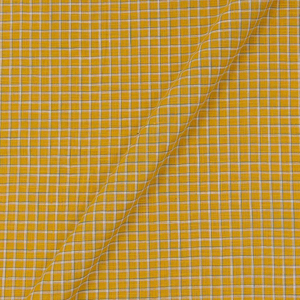 Slub Cotton Mustard Colour Checks Fabric freeshipping - SourceItRight