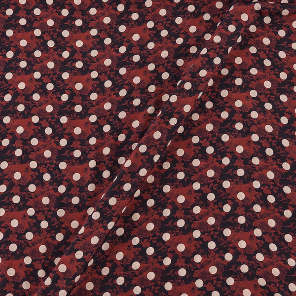 Crepe Brick Colour Polka Dot Print  43 Inches Width Poly Fabric freeshipping - SourceItRight