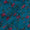 Organza Ocean Blue Colour 43 Inches Width Digital Floral Print Fabric Cut Of 0.50 Meter