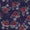 Organza Deep Blue Colour Digital Floral Butta Print 43 Inches Width Poly Fabric freeshipping - SourceItRight