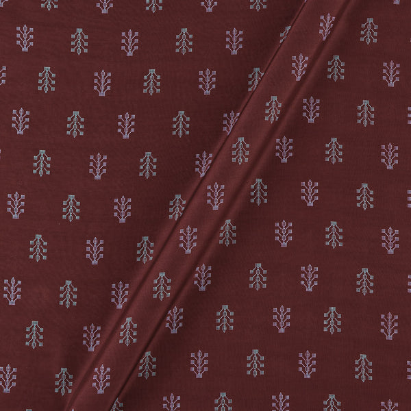 Poly Muslin Maroon Colour Geometric Print Fabric freeshipping - SourceItRight