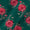 Poly Muslin Sea Green Colour Floral Print Fabric cut of 0.70 Meter