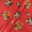 Buy Raw Silk Feel Coral Colour Floral Butta Print Poly Fabric Online 2249G