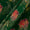 Poly Georgette Dark Green Colour Floral Print Fabric Online 2253BA