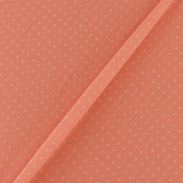 Georgette Peach Pink Colour Bandhani Print Poly Fabric 2253BX 
