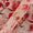 Georgette Petal Pink Colour Leaves Print Poly Fabric