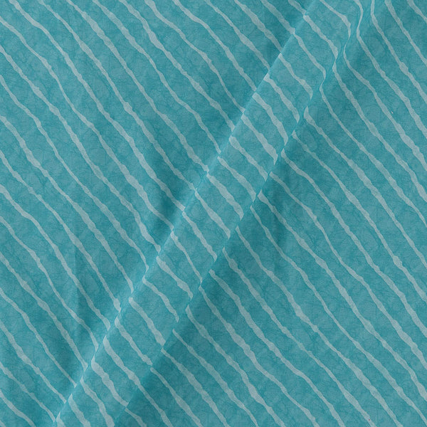 Georgette Aqua Blue Colour Leheriya Print Poly Fabric Online 2253CL3