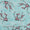 Crepe Type Aqua Sky Colour 43 Inches width Digital Floral Print Flowy Fabric freeshipping - SourceItRight