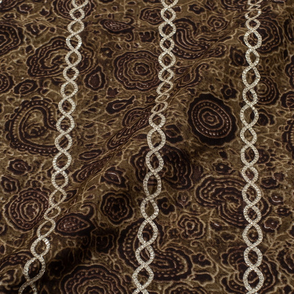 Muslin Mocha Colour  Abstract Print Polyester Fabric freeshipping - SourceItRight