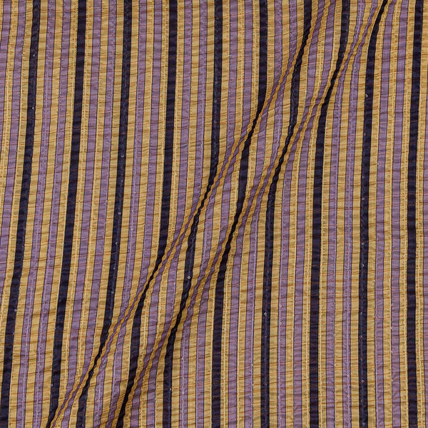 Silk Feel Multi Colour Stripes 46 Inches Width Embroidered Fabric freeshipping - SourceItRight
