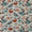 Premium Pure Linen Aqua Colour Floral Print Fabric Online 2289I