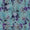Silver Chiffon Aqua Colour Digital Jaal Print Poly Fabric Online 2290DG 
