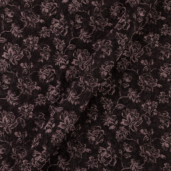 Silver Chiffon Coffee Brown Colour Digital Jaal Print Poly Fabric Online 2290DQ