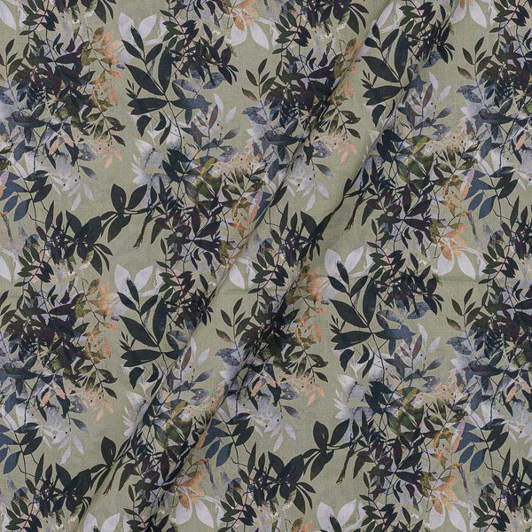 60's Soft (Silklized) Cotton Pastel Green Colour Leaves Print 43 Inches Width Fabric freeshipping - SourceItRight