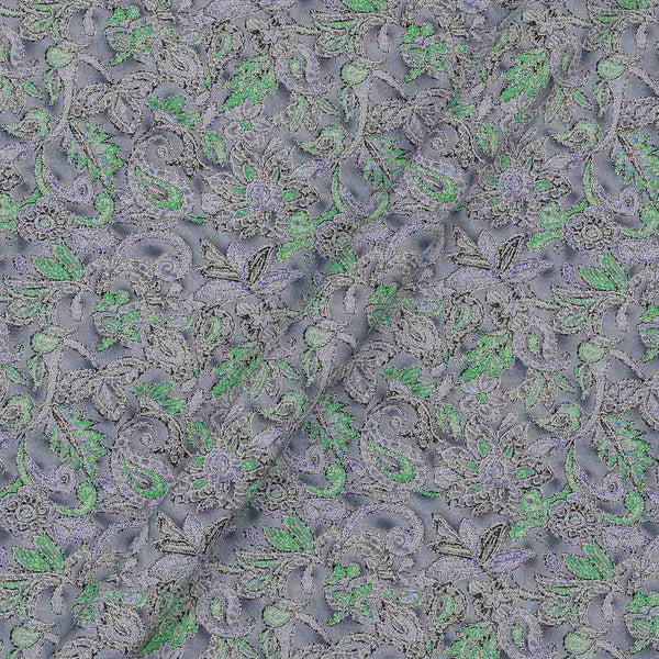 60's Soft (Silklized) Cotton Ash Grey Colour Paisley Print 43 Inches Width Fabric freeshipping - SourceItRight