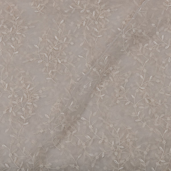 Dyeable Organza White Colour Thread Embroidered 45 Inches Width Fabric freeshipping - SourceItRight