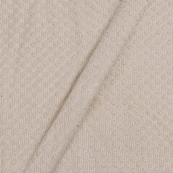 Buy Dyeable Georgette White Colour Thread Embroidered Fabric Online 3124G