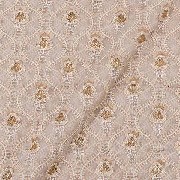 Dyeable Organza White Colour Thread Embroidered 43 Inches Width Fabric freeshipping - SourceItRight
