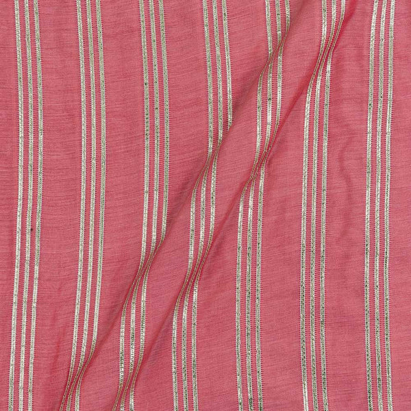 Buy Gota Patti Embroidered on Pink Colour Cotton Silk Feel Fabric 3317C Online
