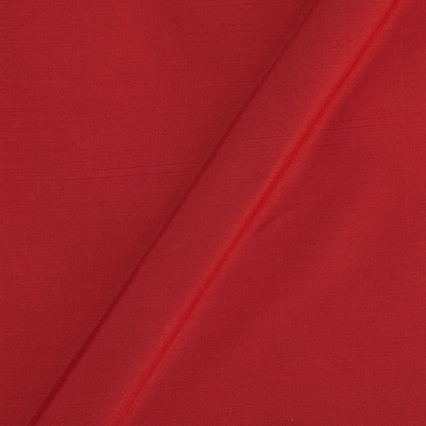Spun Cotton (Banarasi PS Cotton Silk) Mars Red Colour Fabric - Dry Clean Only