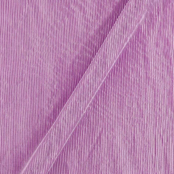Buy Light Purple Colour Imported Satin Pleated Fabric Material 4012C Online
