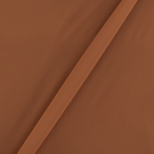 Buy Georgette Ginger Brown Colour Plain Dyed Poly Fabric Ideal For Dupatta Online 4016O