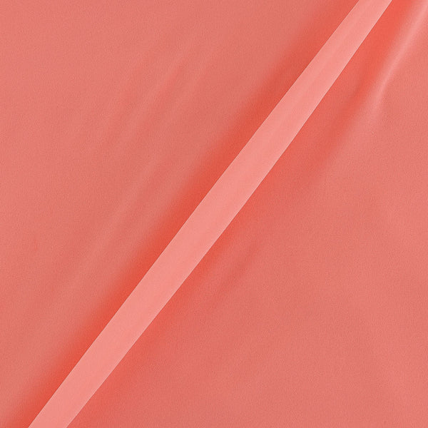 Buy Georgette Peach Pink Colour Plain Dyed Poly Fabric Ideal For Dupatta Online 4016P