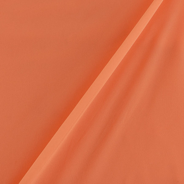 Buy Georgette Peach Orange Colour Plain Dyed Poly Fabric Ideal For Dupatta Online 4016R