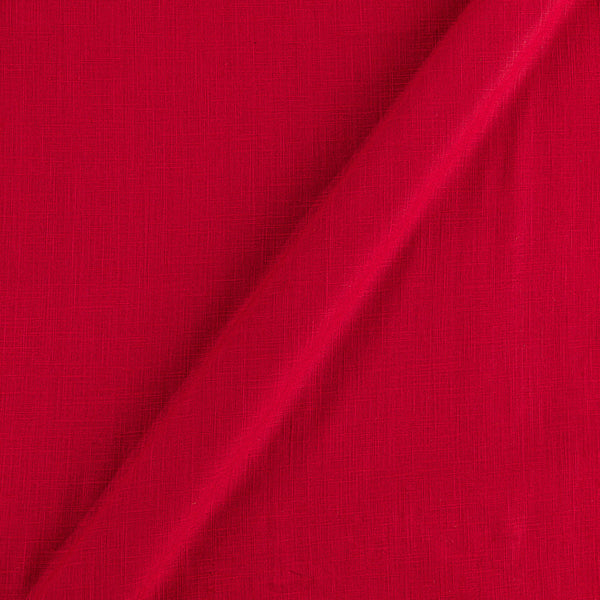 Buy Slub Cotton Crimson Red Colour Fabric 4090DB Online