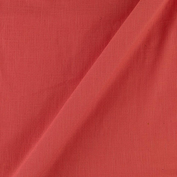 Slub Cotton Hot Coral Colour Fabric Online 4090HF