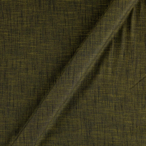 Slub Cotton Dark Olive Cross Tone [Olive X Black] Fabric 4090M