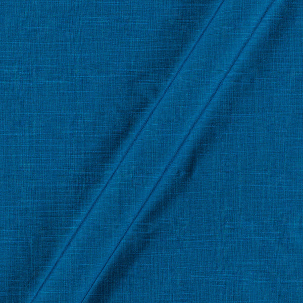 Spun Dupion (Artificial Raw Silk) Ocean Blue Colour 43 Inches Width Fabric freeshipping - SourceItRight