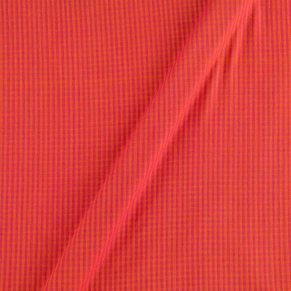 South Cotton Coral Two Tone [Orange X Pink] Check Washed Fabric 4115BD
