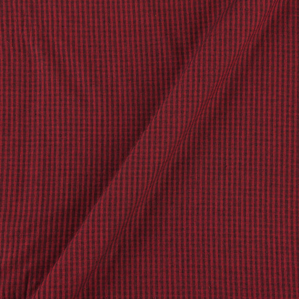 South Cotton  Maroon Black  Colour Striped & Check Washed 42 inches Width Fabric freeshipping - SourceItRight