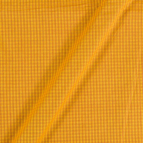 South Cotton Mustard Yellow Colour Striped & Check Washed Fabric freeshipping - SourceItRight