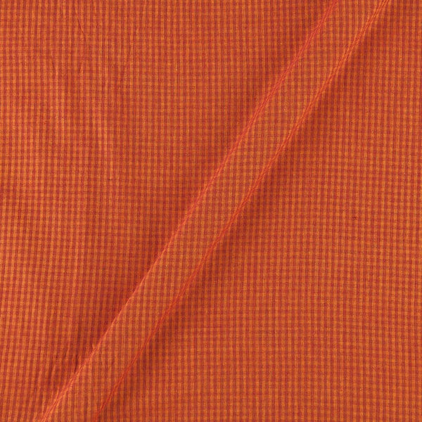 South Cotton Orange Two Tone Mini Check Washed 43 Inches Width Fabric freeshipping - SourceItRight