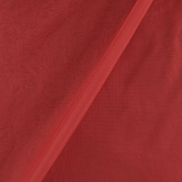 Buy Brick Colour Dyed Organza Fabric Online 4166B