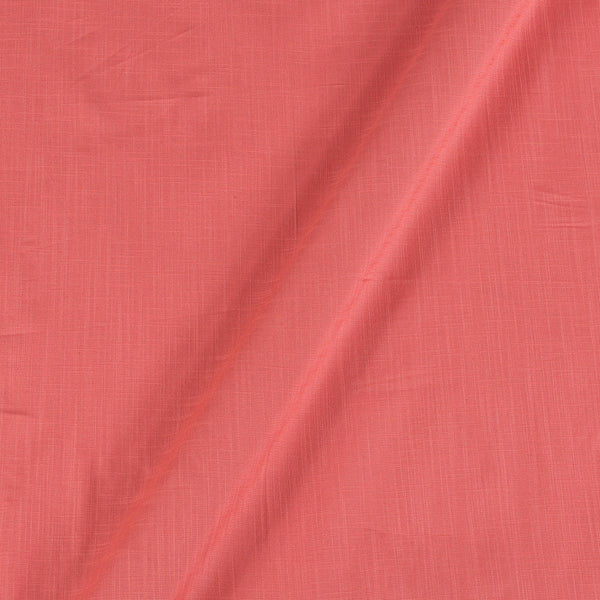 Rayon Slub Coral Pink Colour 46 Inches Width Stretchable Fabric freeshipping - SourceItRight