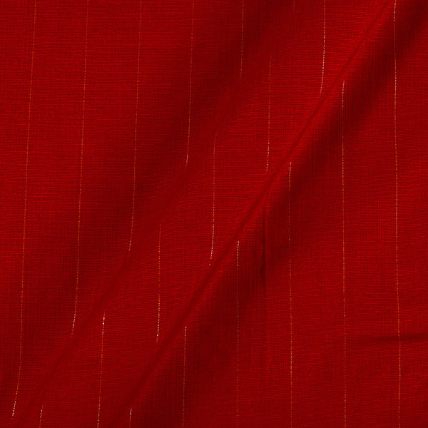 Rayon with Golden Stripes Georgia Poppy Red Colour Stretchable Fabric 4191D