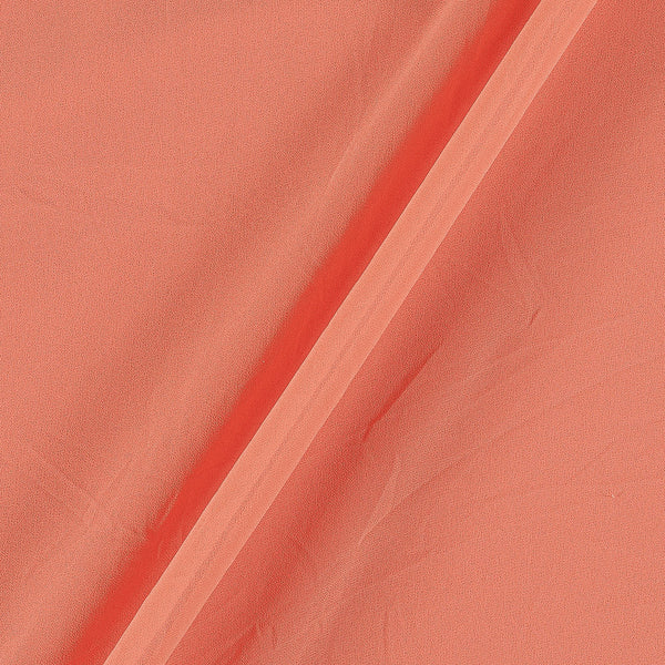 Georgette Peach Orange Colour Plain Dyed Poly Fabric freeshipping - SourceItRight